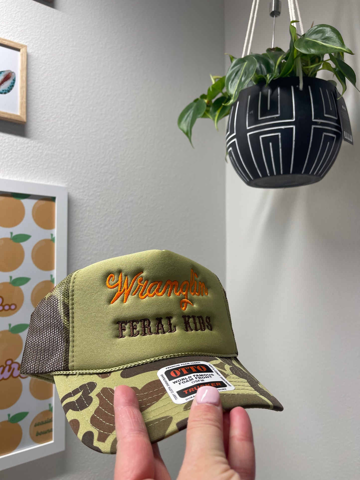 Wranglin Feral Kids - Camouflauge Trucker Hat