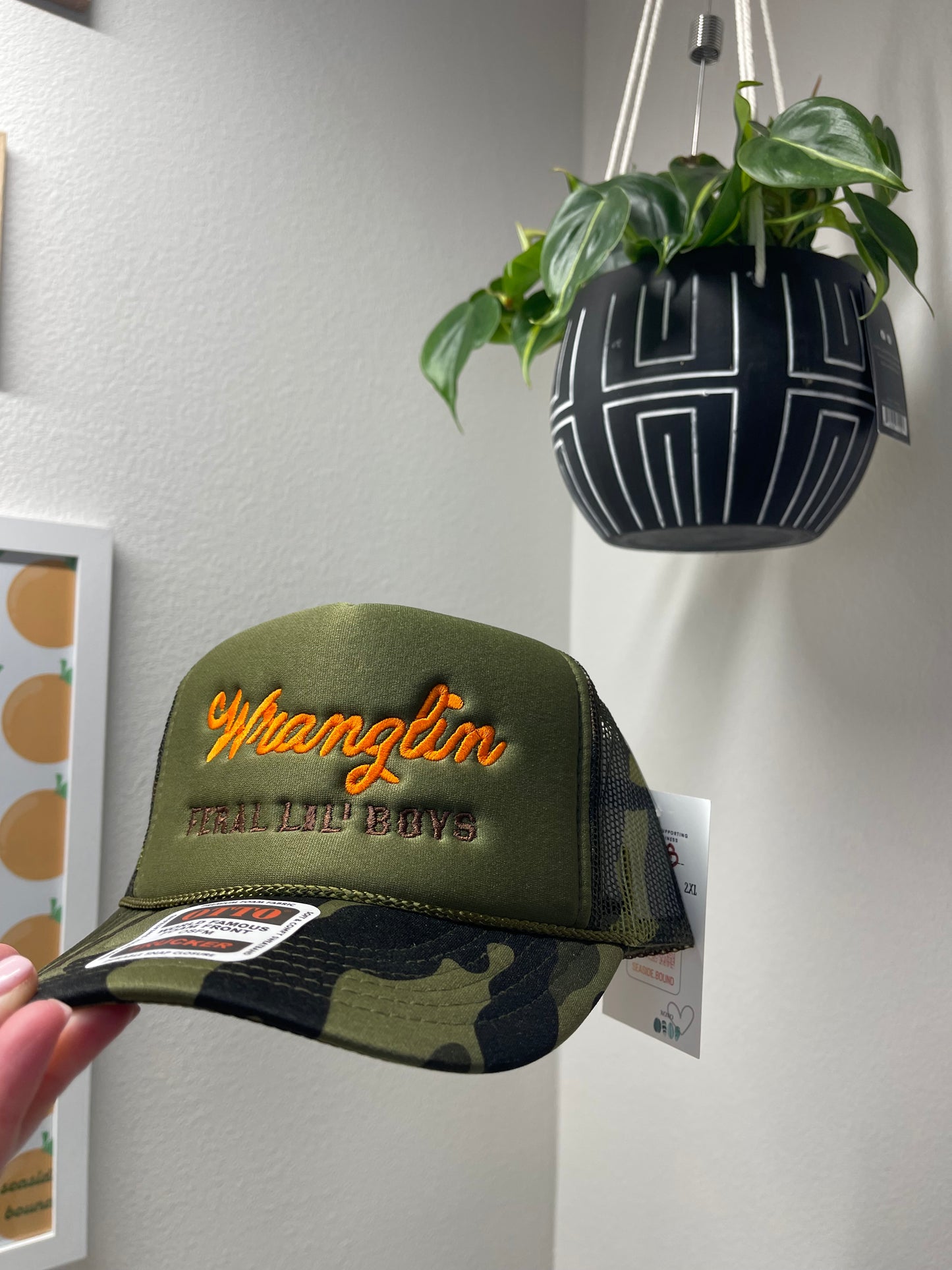 Wranglin Feral Lil' Boys - Camouflage Trucker Hat