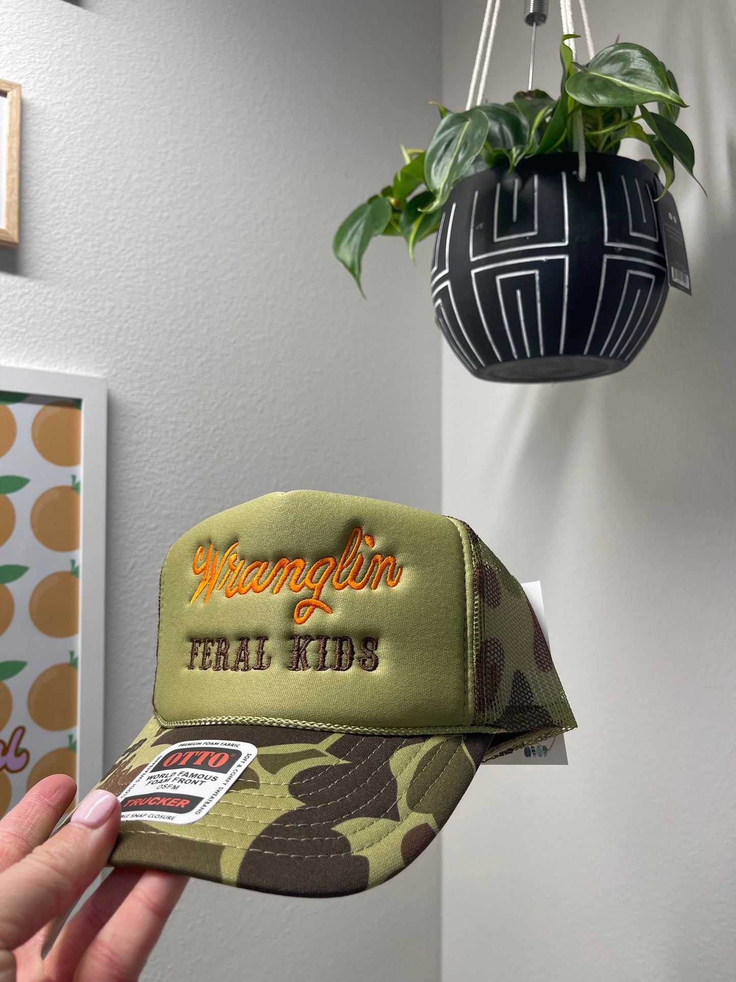 Wranglin Feral Kids - Camouflauge Trucker Hat