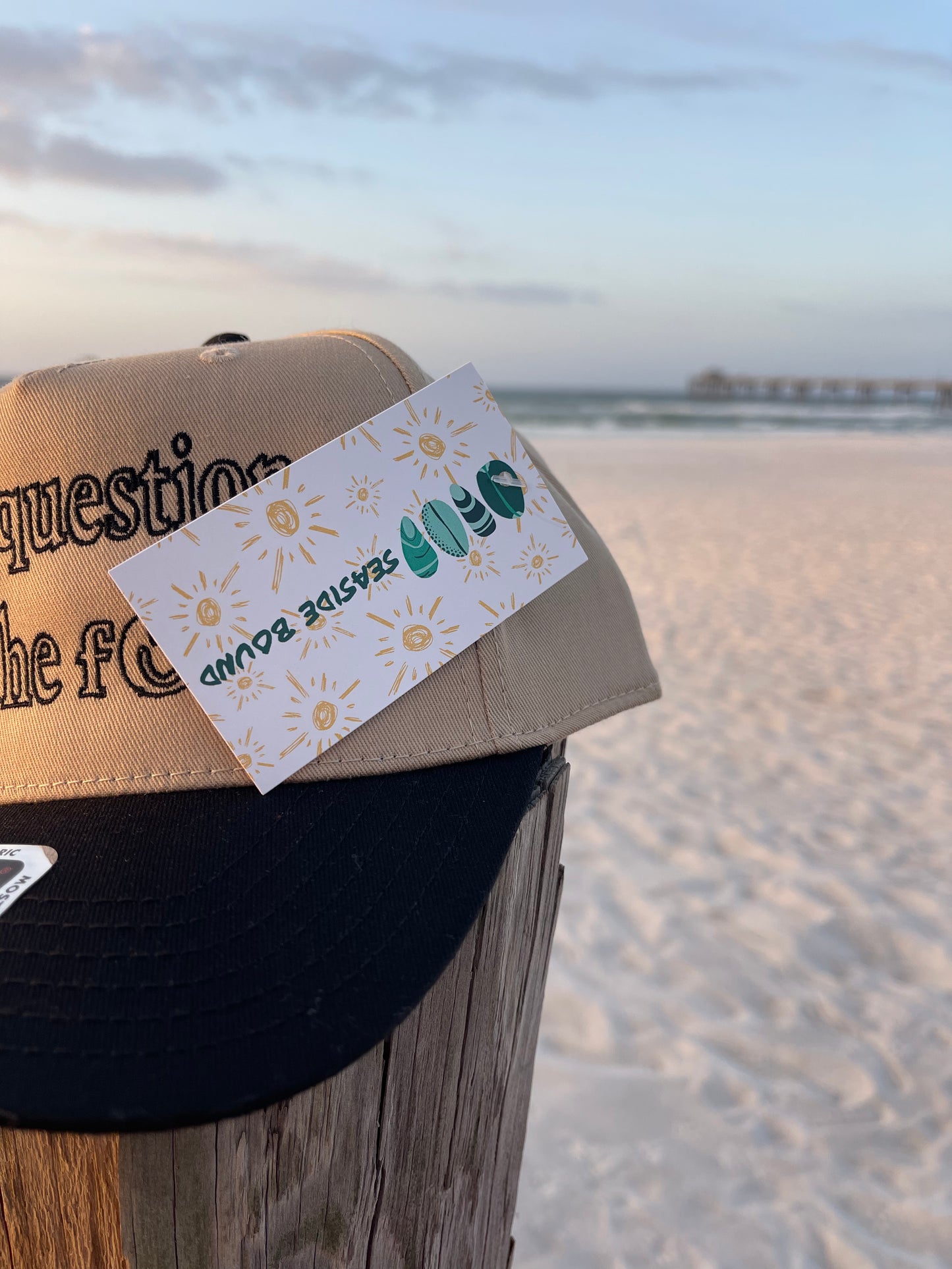 “quick question, what the f*ck?” 2 tone canvas Otto hat