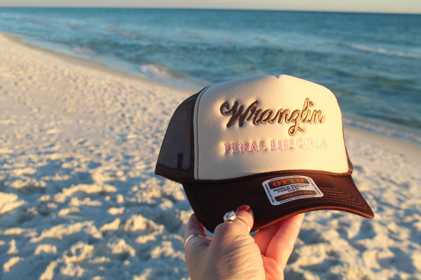 Wranglin Feral Lil' Girls - Brn/Tan/Brn Otto Trucker Hat