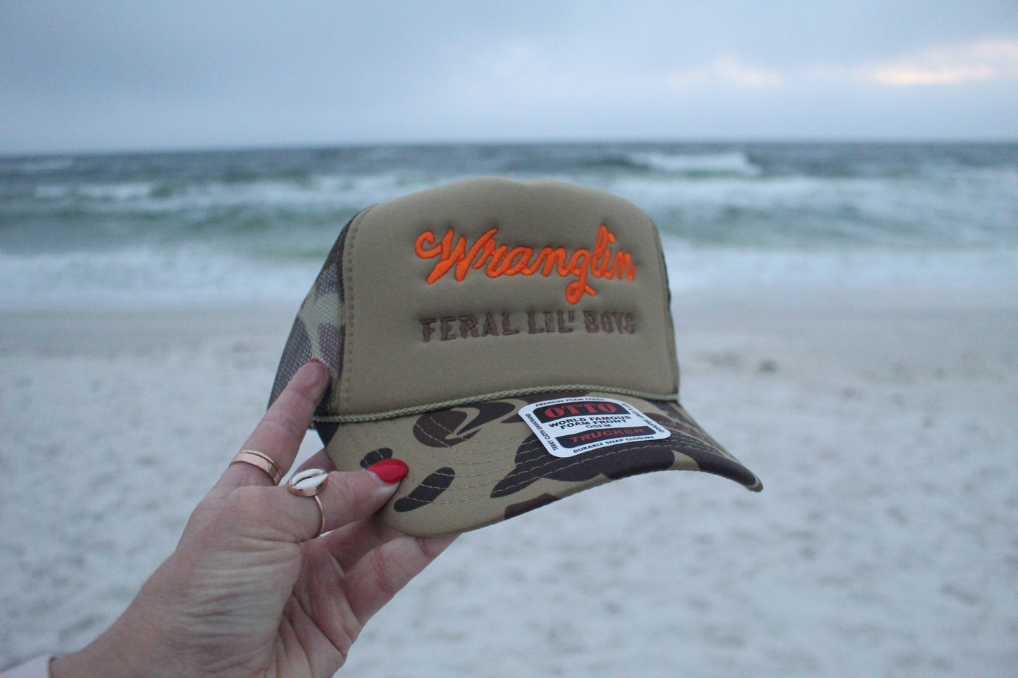 Wranglin Feral Lil' Boys - Camouflage Trucker Hat
