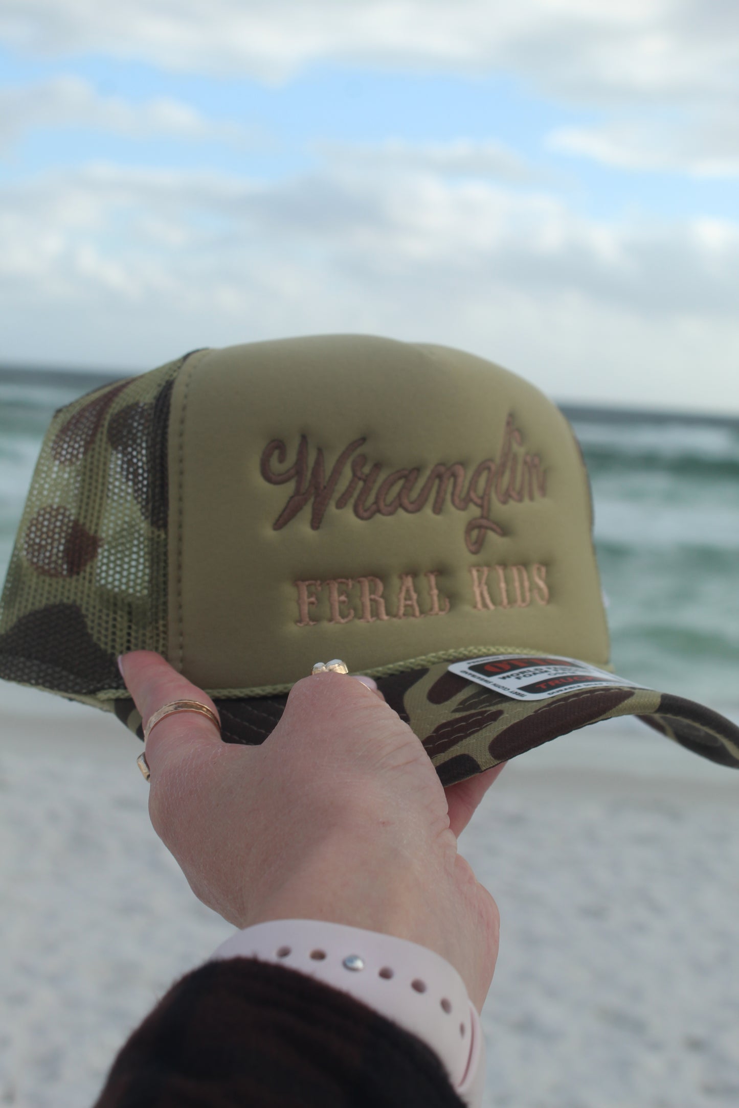Wranglin Feral Kids - Camouflauge Trucker Hat