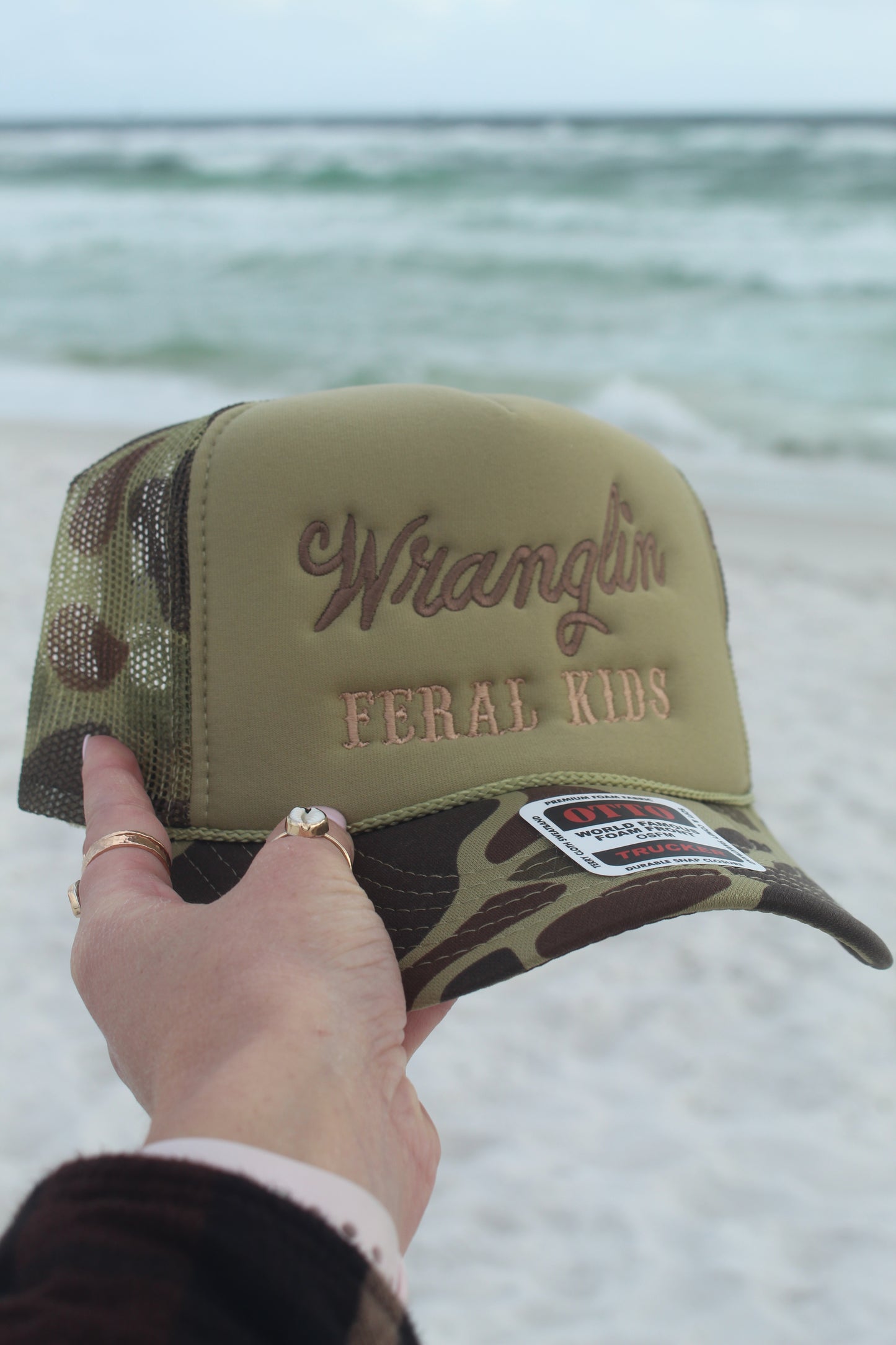 Wranglin Feral Kids - Camouflauge Trucker Hat