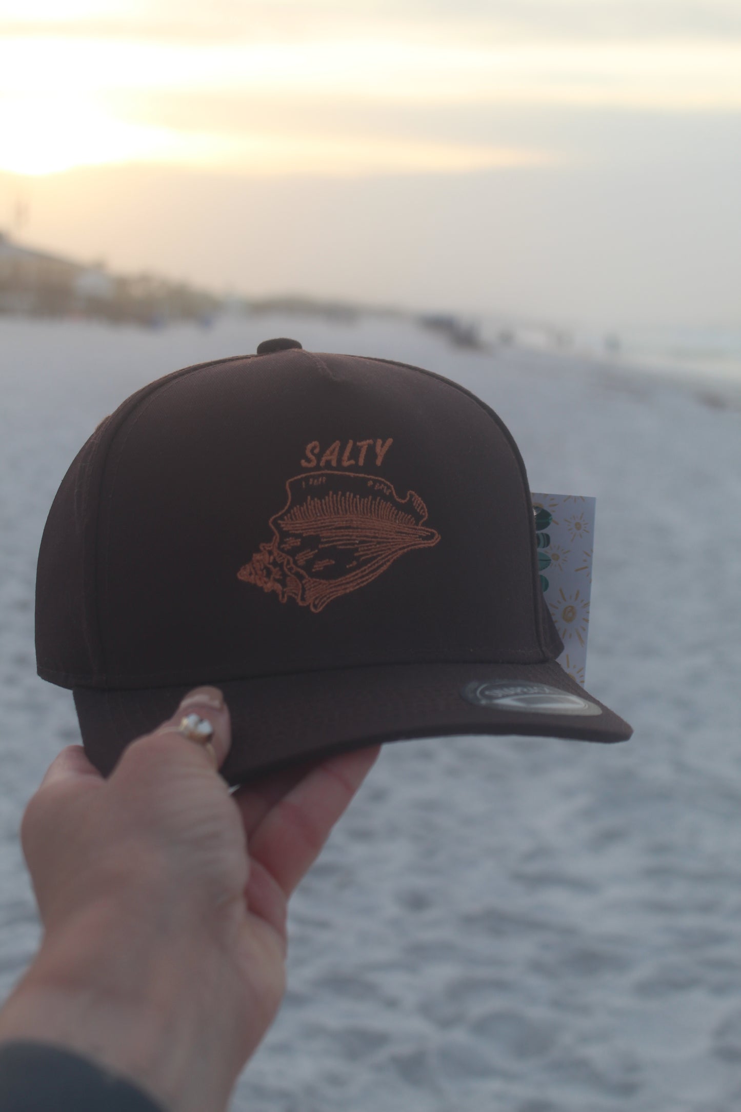 SALTY 1 Tone Canvas Hat Dark Brown- Summer Release