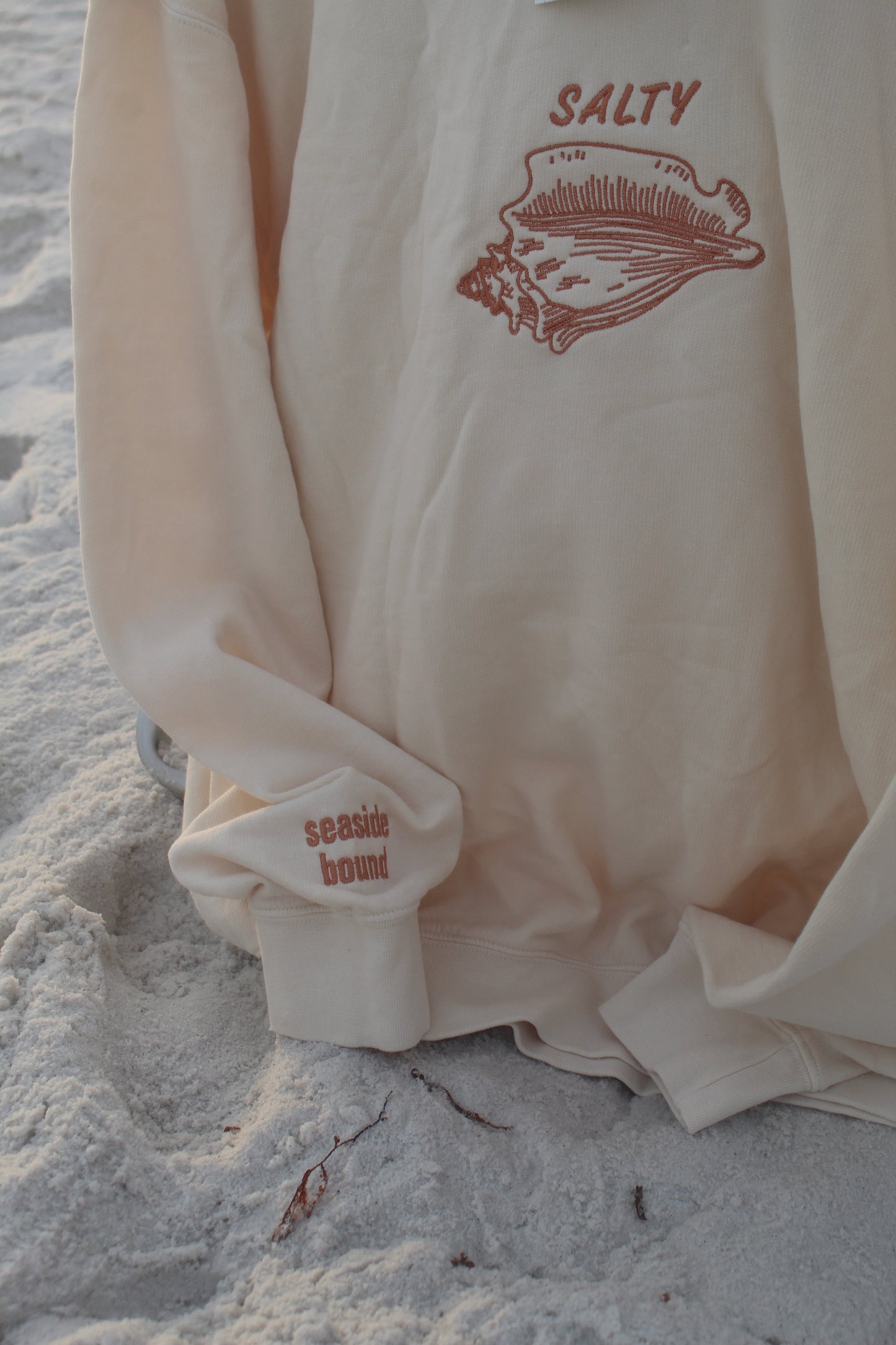 Comfort Colors Crewneck in the Color Ivory- SALTY Summer Release