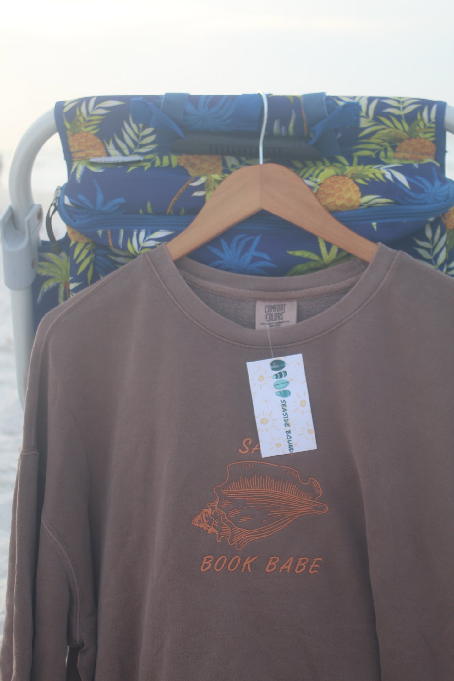 Comfort Colors Crewneck in the Color Espresso- SALTY BOOK BABE Summer Release