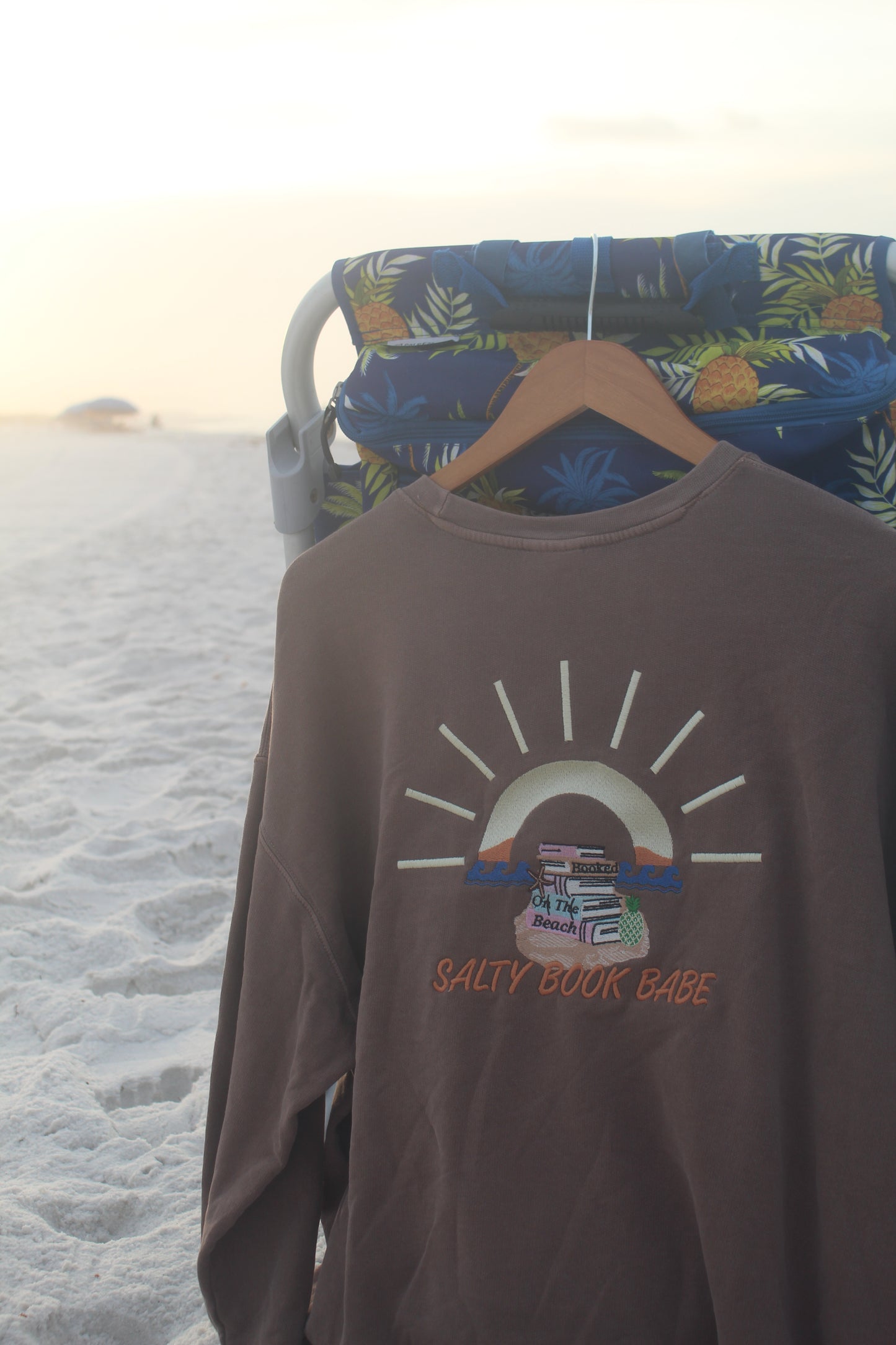 Comfort Colors Crewneck in the Color Espresso- SALTY BOOK BABE Summer Release