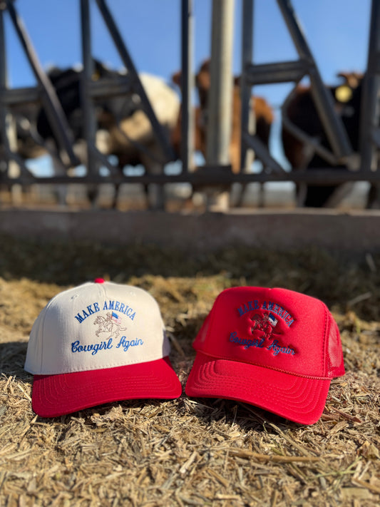 "Make America Cowgirl Again" two-tone canvas Otto 5 panel hat