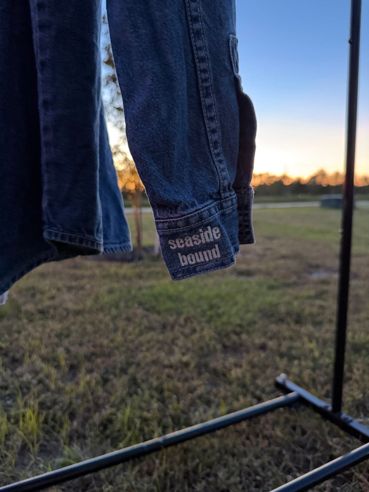 Blue Levi Vintage Denim Button Down Item #2