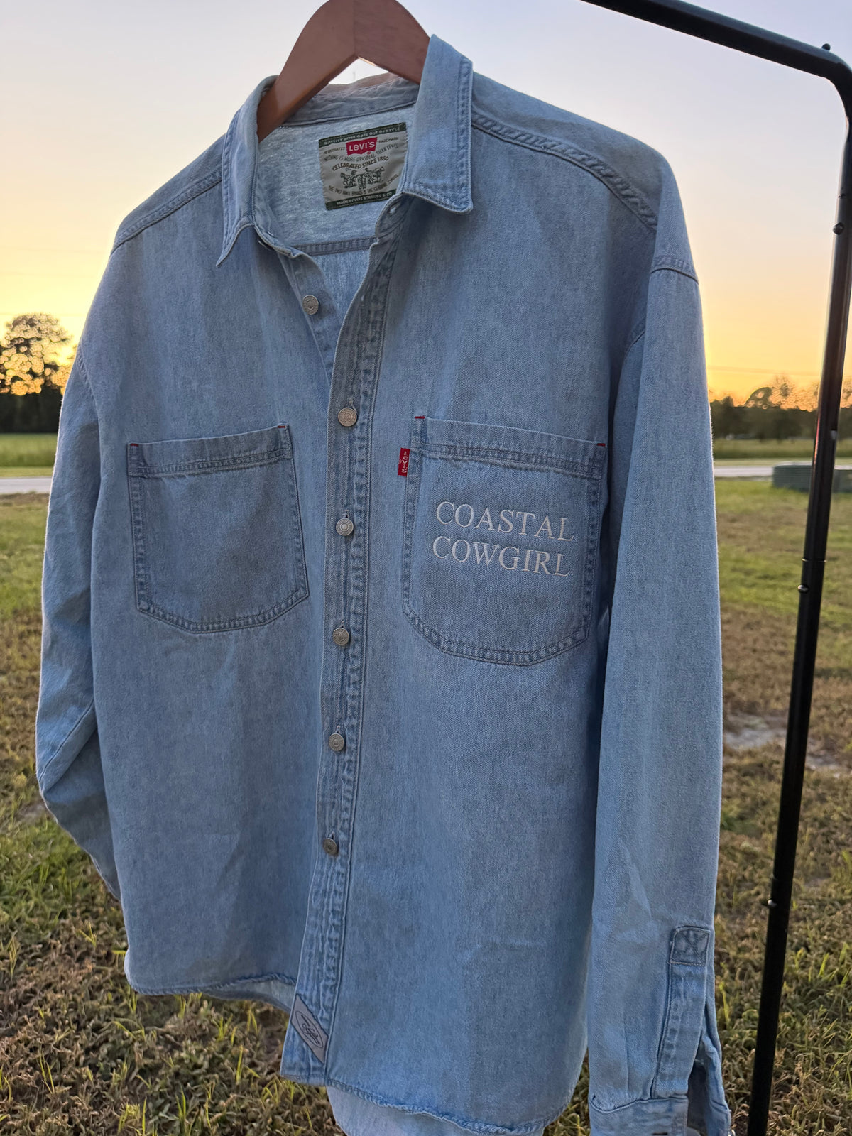 Light Blue Levi Vintage Denim Button Down Item #1