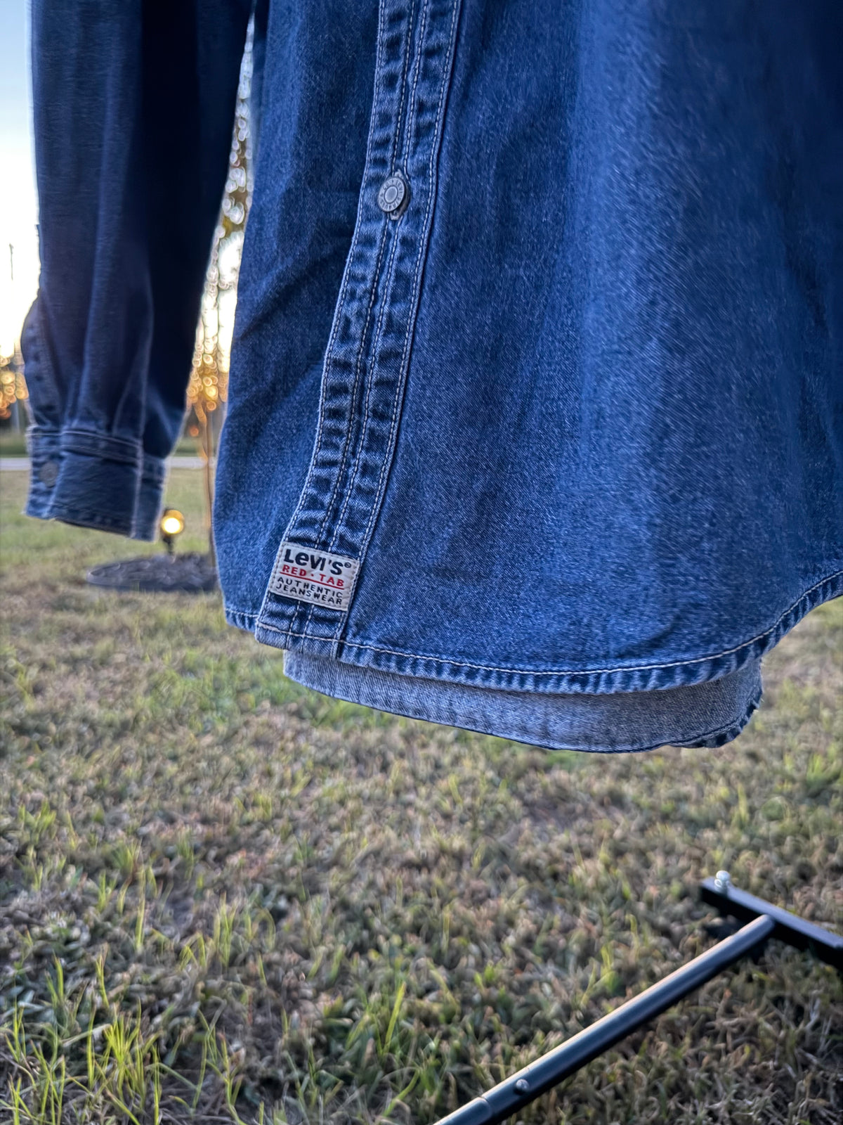 Blue Levi Vintage Denim Button Down Item #2