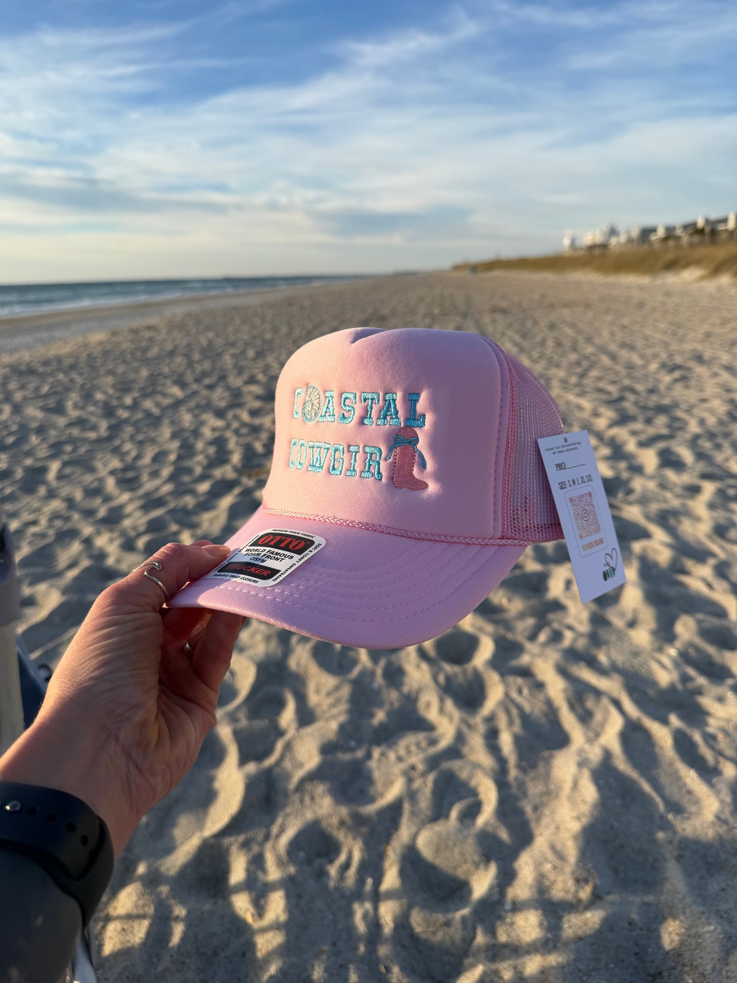Coastal Cowgirl- Pink Otto Trucker Hat