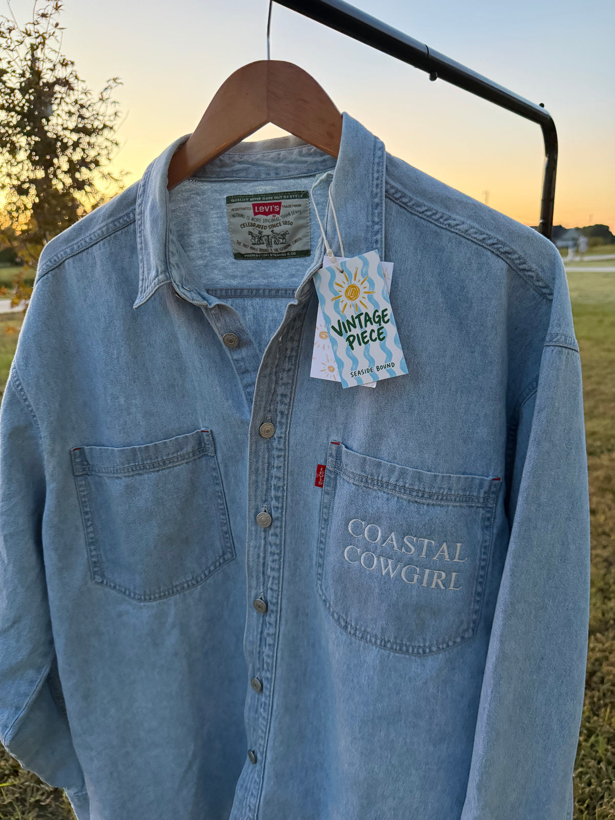 Light Blue Levi Vintage Denim Button Down Item #1