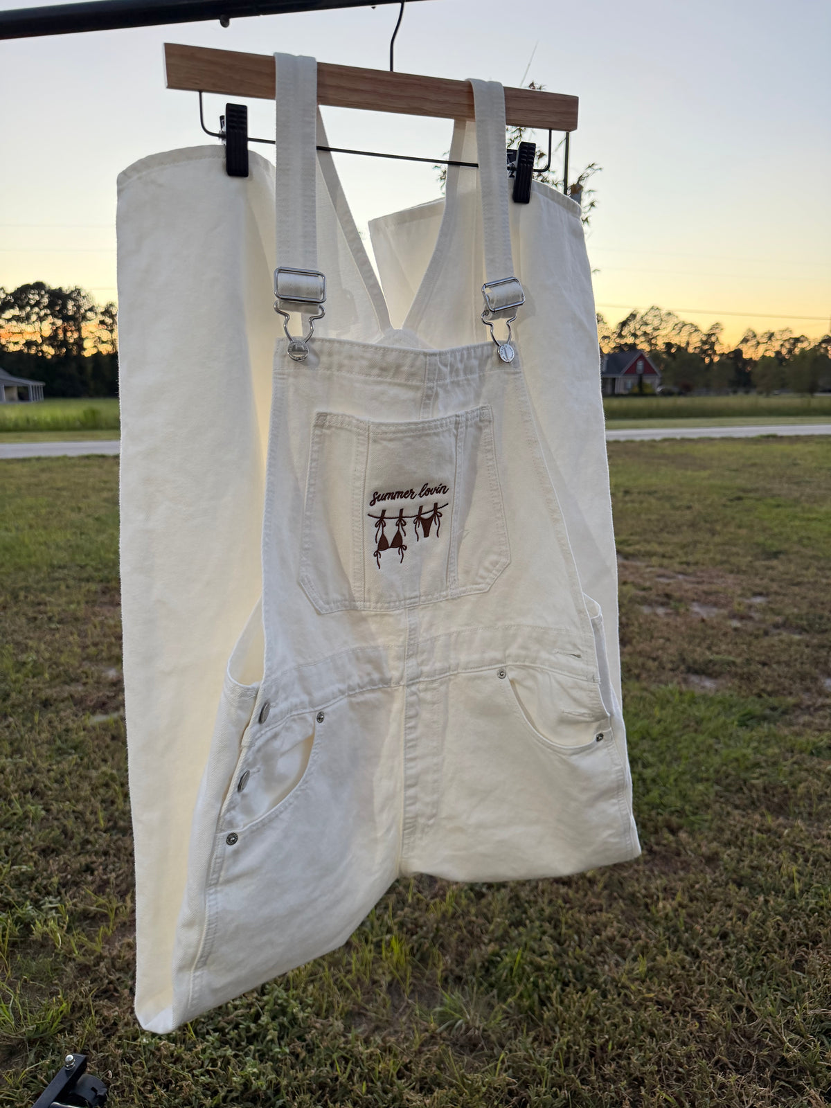 White Long Summer Lovin Overalls