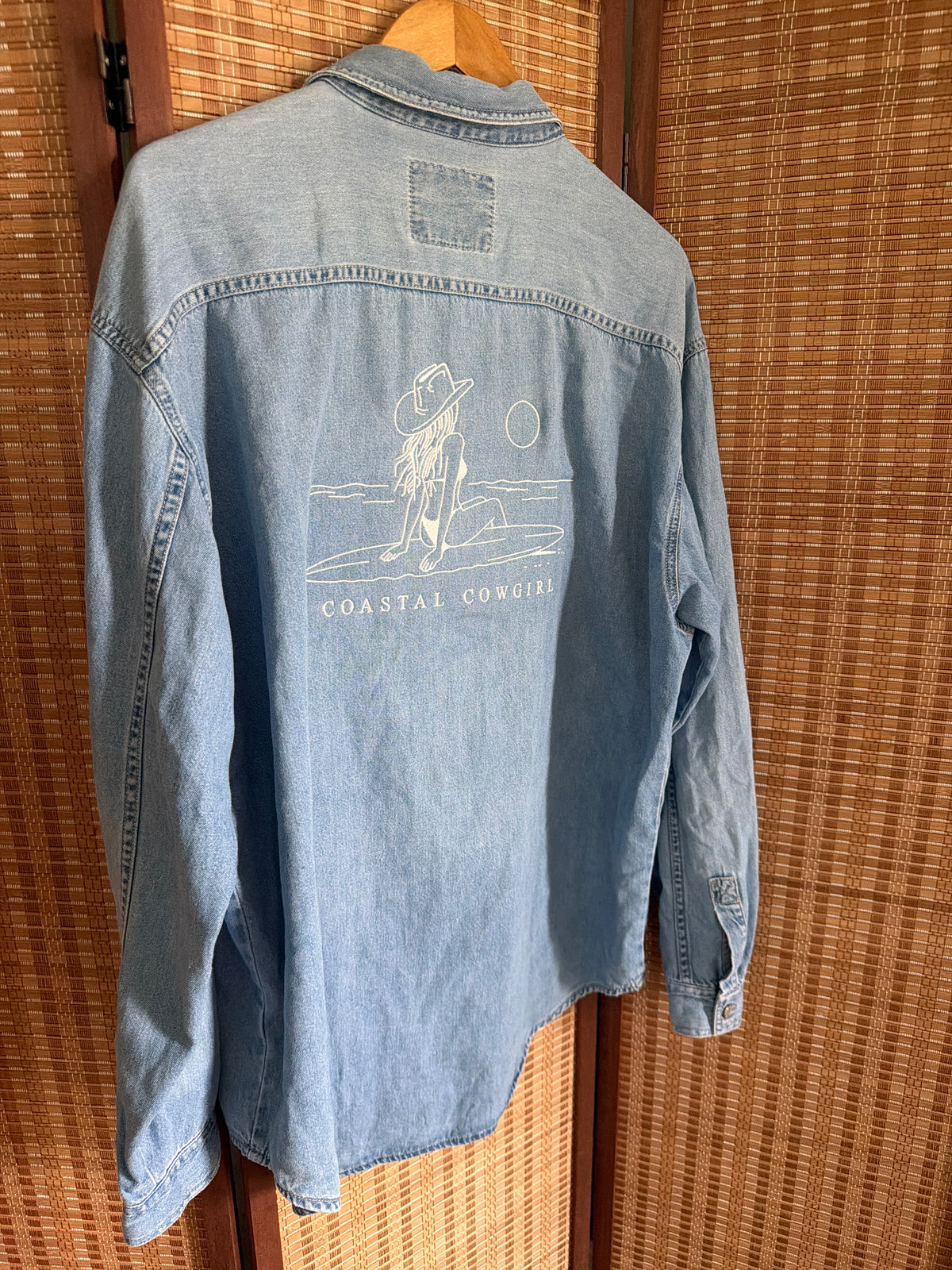 Light Blue Vintage Denim Coastal Cowgirl Button Down