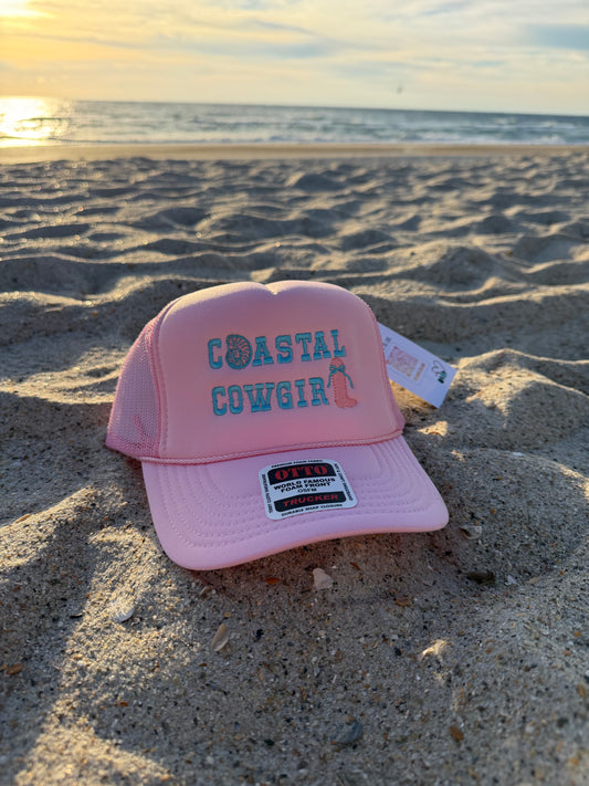 Coastal Cowgirl- Pink Otto Trucker Hat