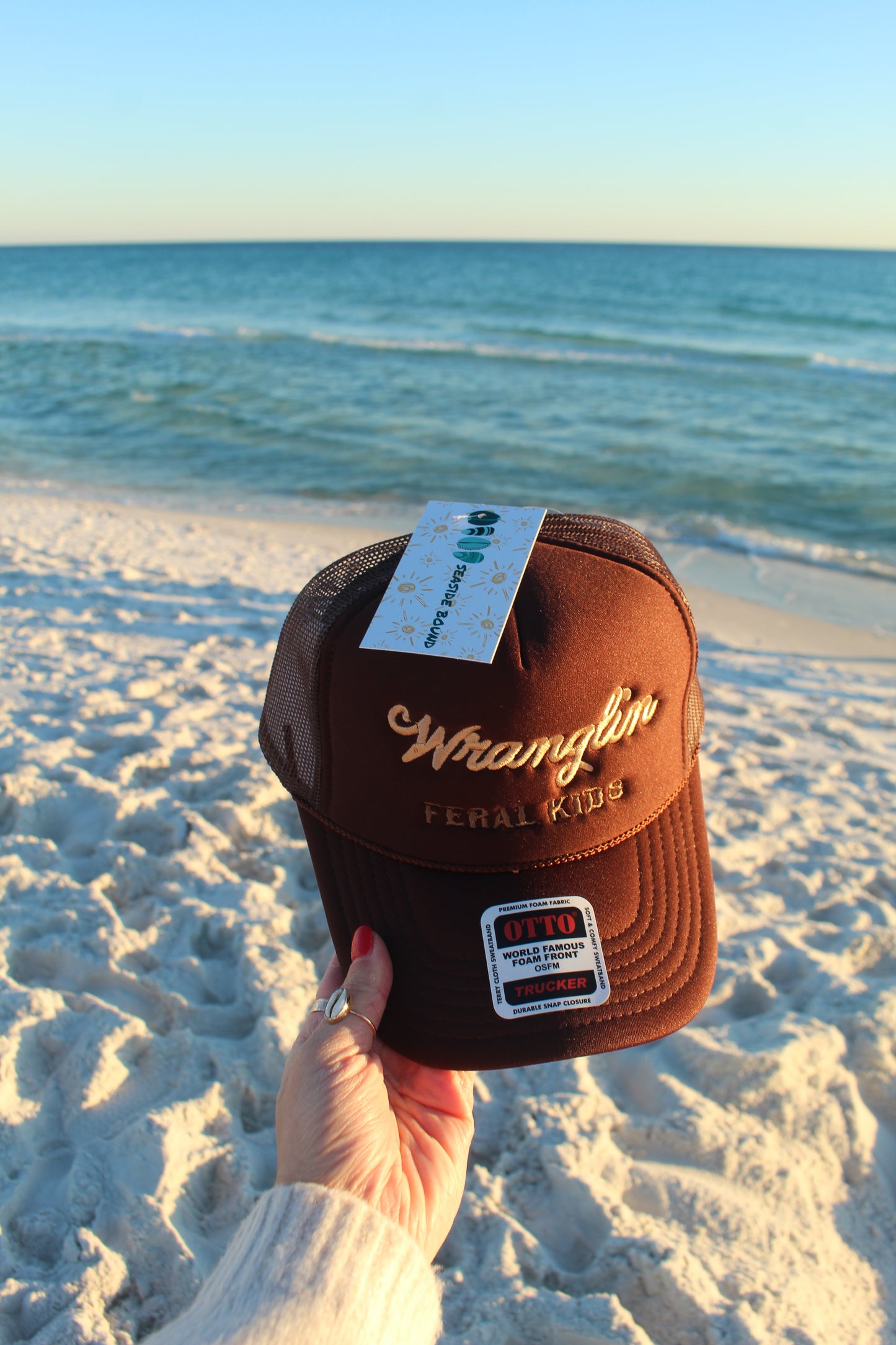 Wranglin Feral Kids  - Brown Otto Trucker Hat