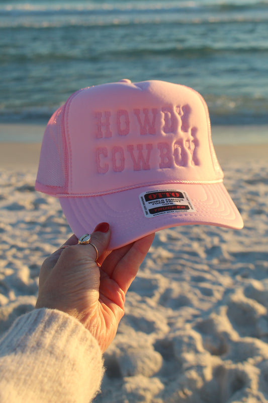 howdy, cowboy - Soft Pink Otto Trucker Hat