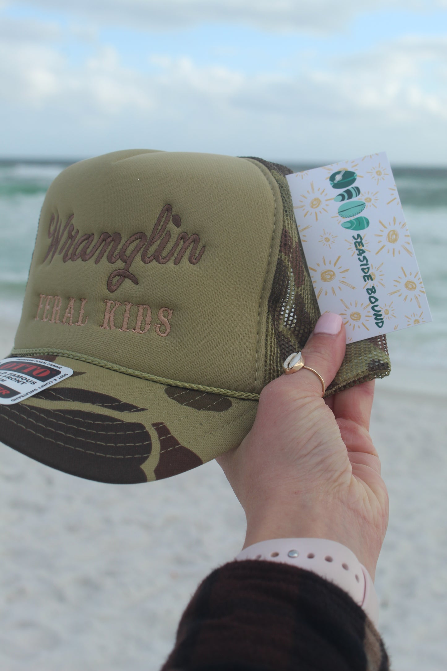Wranglin Feral Kids  - Camouflauge Trucker Hat